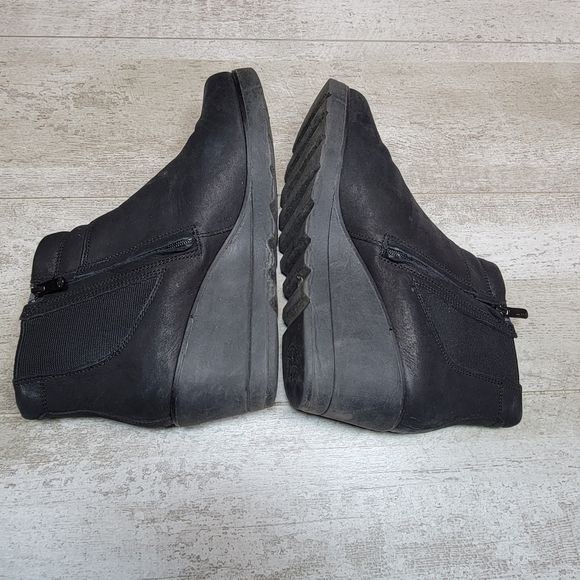 Bussola Loni Black Leather Nubuck Ankle Bootie Size 41 - Picture 2 of 8